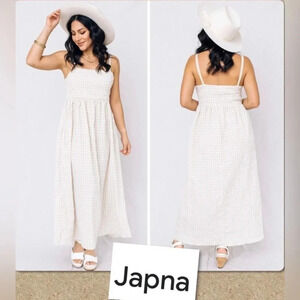 Japna Checkered Midi Dress